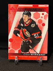 2022-23 SP Authentic Future Watch Red Cole Reinhardt #180 Rookie Senators
